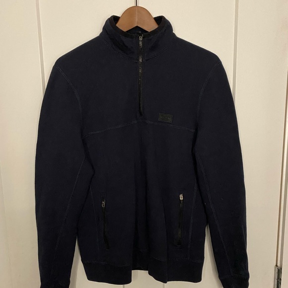 Abercrombie & Fitch 1/4 Zip Sweater, Navy, Small - Picture 3 of 7